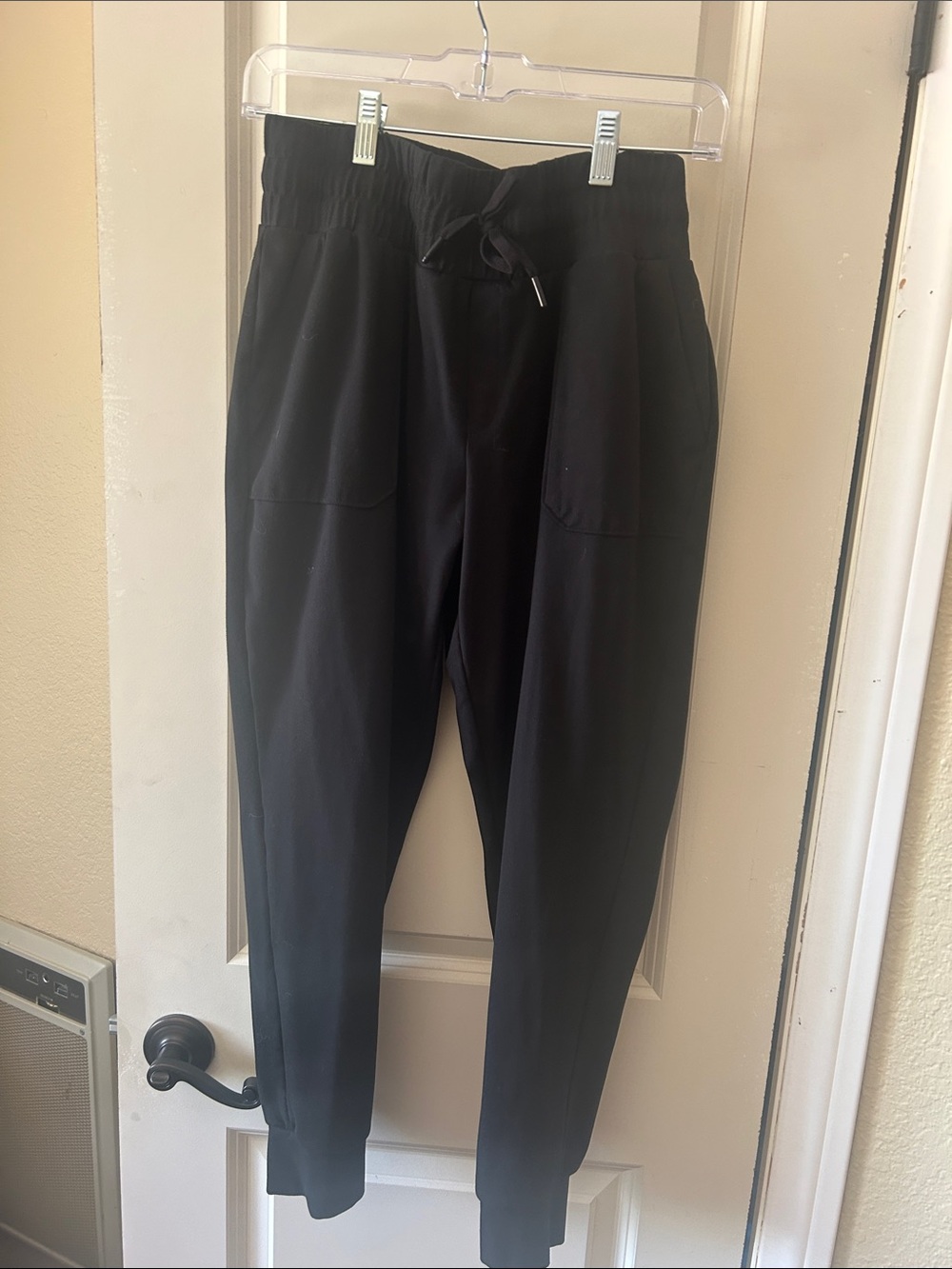 Mondetta Black Drawstring Jogger Pants with Cuffed Ankles